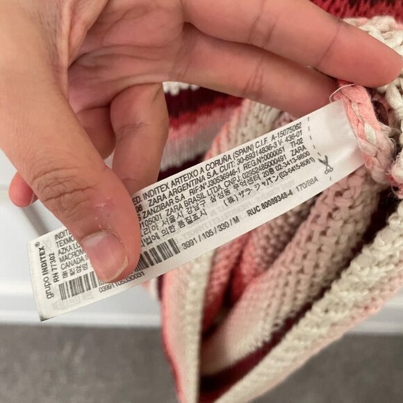 Zara Blogger Favorite Striped Knit Red Summer Maxi Dress Size M - Picture 7 of 11